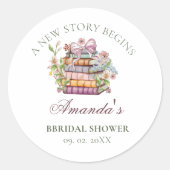 Verhaalboek Bruiloftsfeest Sticker (Voorkant)