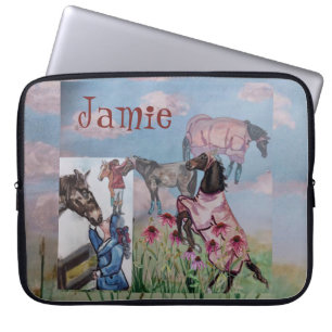 verhaalboek illustraties van horsey mare Jamie Laptop Sleeve