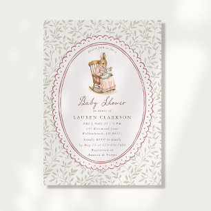Verhaalboek Konijn Blush Baby Shower Kaart