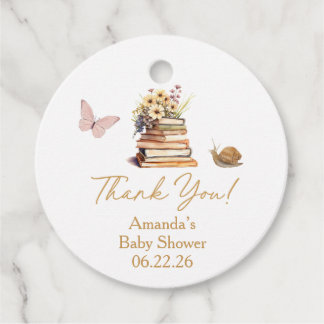 Verhaalboek Nieuw Hoofdstuk Baby Shower Wilde Bloe Bedankjes Labels