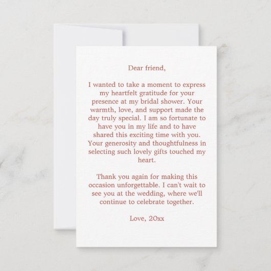 Verhaalboek nieuwe hoofdstuk bruidsfeest bedankkaart (Achterkant)