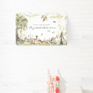 Verhaalboek   Welkom bos-babyshower Spandoek