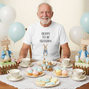 Verhaaltjes Konijn Baby Shower Hoppy To Be Opa T-shirt