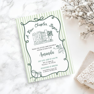 Verhaaltjesboek Groene Baby Shower  Kaart
