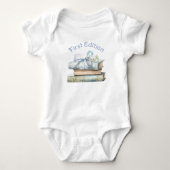 Verhaarbare Eerste Editie Baby Shower Nieuw Hoofds Romper (Voorkant)