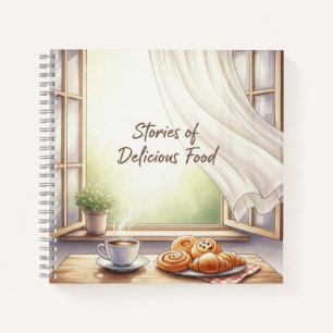 Verhalen over heerlijk eten. Receptenboek, door Na Notitieboek