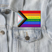 Verhalen tellen Gay Pride-kruispunt Regenboogvlag Button (Insitu)