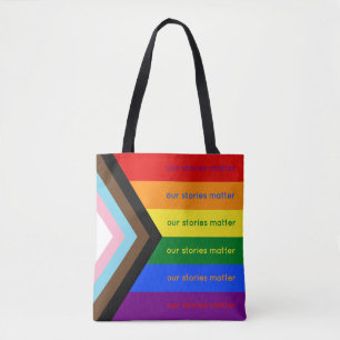 Verhalen tellen intersectionele Pride-vlag Regenbo Draagtas