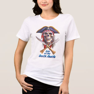 Verhalen van de Stille Zuidzee Pirate Skull Tri-Blend Shirt