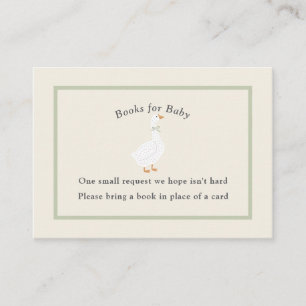 Verhalenboek Moeder Gans Gingham Vintage Baby Informatiekaartje