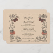  verhalenboek Paddenstoel bruiloft uitnodiging (Voorkant / Achterkant)