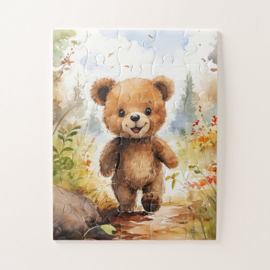 Verhalenboek Stijl Teddy Bear Jigsaw Puzzel (Verticaal)