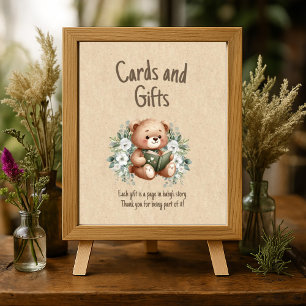 Verhalenboek Teddybeer Kaarten Cadeaus Baby Shower Poster