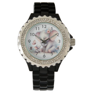 Verhalenboek Woodland Babies Elephant and Baby Horloge