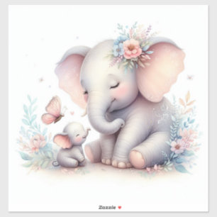 Verhalenboek Woodland Babies Elephant and Baby Sticker
