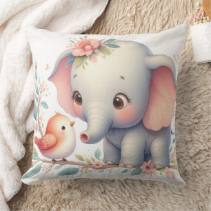 Verhalenboek Woodland Baby's Olifant en Vogel Kussen