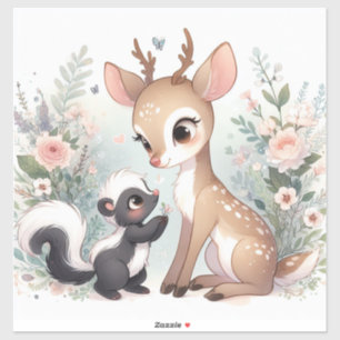 Verhalenboek Woodland Baby's Skunk en Deer Sticker