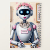 Verhalende Robot Grace Notitieboek (Achterkant)