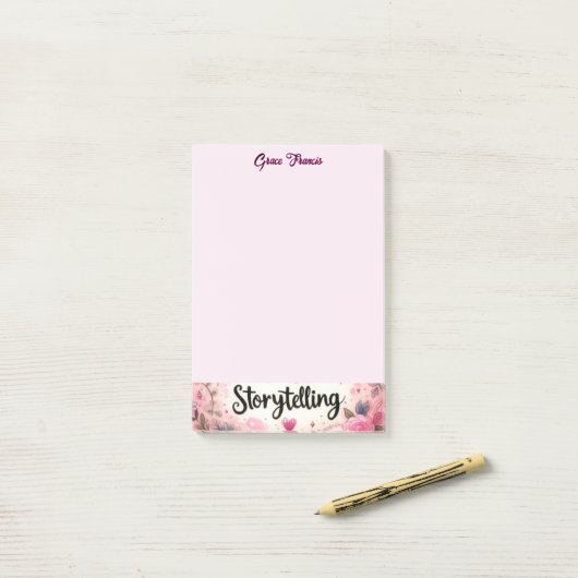 Verhalende Roze Charm Schrijvers Bureaublad Post-it® Notes (Op bureau)