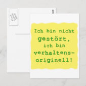 verhaltensoriginell briefkaart (Voorkant / Achterkant)