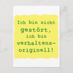 verhaltensoriginell briefkaart