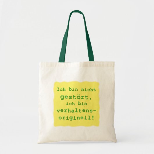 verhaltensoriginell tote bag (Voorkant)