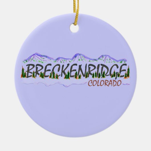 Verhangend ornament van Breckenridge Colorado (Voorkant)