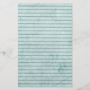 Verhard  blauw met schrijven en lijnen briefpapier