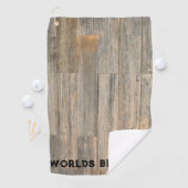 Verhard licht Rustic Wood grain, beste vader ter w Golfhanddoek (Insitu)
