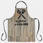 Verhard licht Rustic Wood grain, flikkerend schoon Schort (Voorkant)