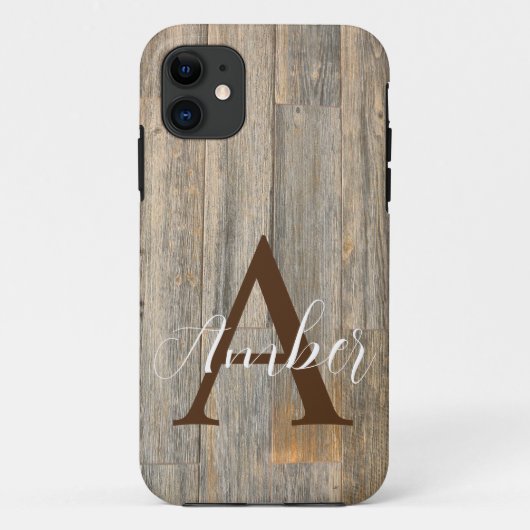 Verhard licht Rustisch houtachtige planken Case-Mate iPhone Case (Achterkant)