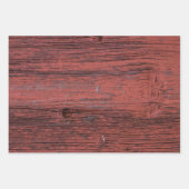 verhard Rood Barn Wood Inpakpapier Vel (Voorkant 3)
