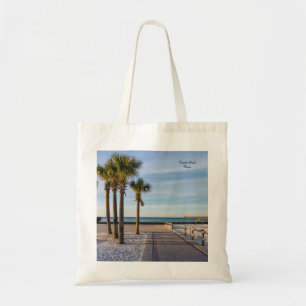 Verharde loopbrug naar Pensacola Beach Canvas tas