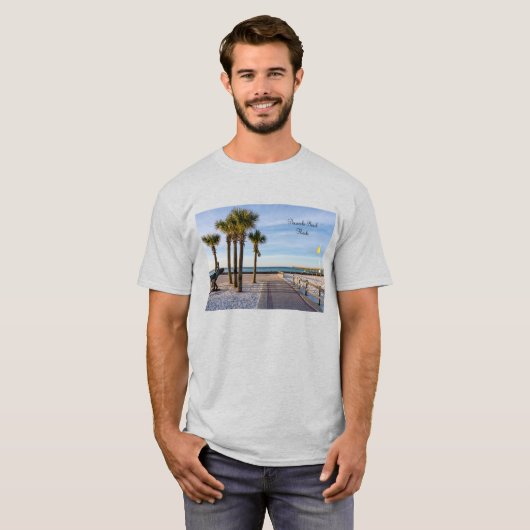 Verharde loopbrug naar Pensacola Beach Mannen T-sh T-shirt (Voorkant volledig)