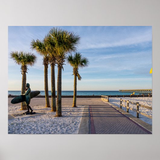 Verharde loopbrug naar Pensacola Beach Poster (Voorkant)