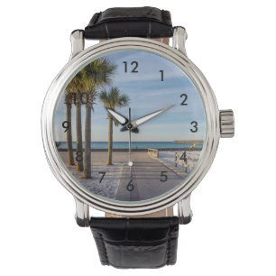 Verharde loopbrug naar Pensacola Beach Wrist Watch Horloge