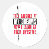 Verhef je spirit: Motivatie ontwerp Ronde Sticker (Voorkant)