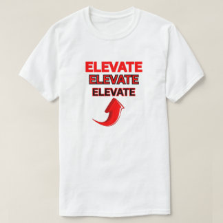VERHEF, LEVENDIG ROOD WIT MOTIVEREND UNISEX HEREN T-SHIRT