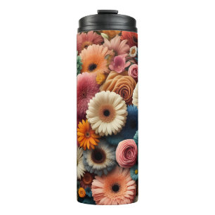 Verhef uw ruimte Kleurrijke Gerbera Daisy Bloemig Thermosbeker