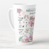 Verheffende zegeningen en grillige wijsheid latte mok (Linkerhoek)