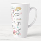 Verheffende zegeningen en grillige wijsheid latte mok (Rechts)