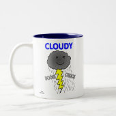 Verhelderd in "bliksem" tweekleurige koffiemok (Links)