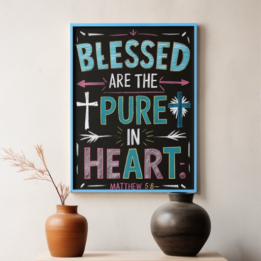 Verhelderende woorden temidden van een kruis poster