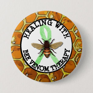 Verheldering van de bij-Venom-therapie-Lyme-lintBu Ronde Button 7,6 Cm