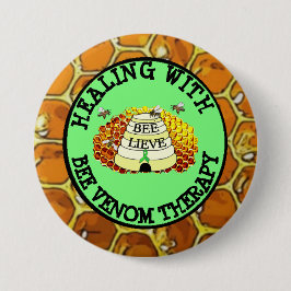Verheldering van de bij-Venom-therapie-Lyme-lintBu Ronde Button 7,6 Cm