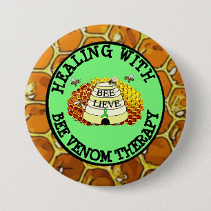Verheldering van de bij-Venom-therapie-Lyme-lintBu Ronde Button 7,6 Cm