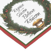 Verheug je en geloof de geboorte korte tafelloper (Hoek)