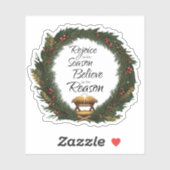 Verheug je en geloof de geboorte sticker (Vel)