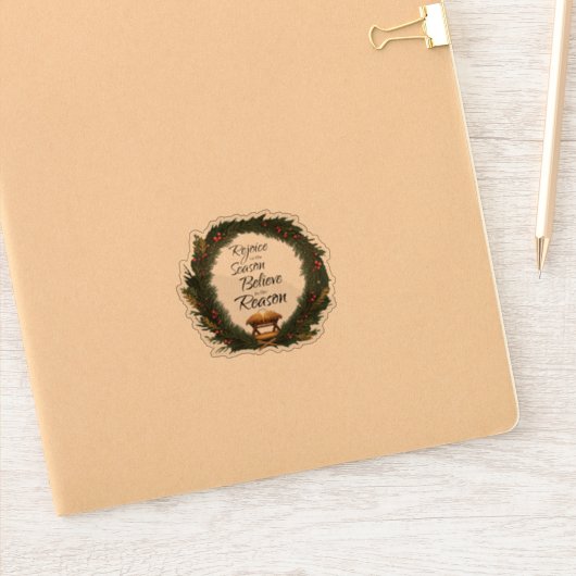 Verheug je en geloof de geboorte sticker (Notitieboek)