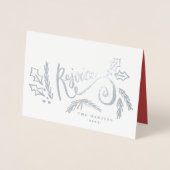 Verheug je op de multi-foto kerst folie kaarten (Voorkant)